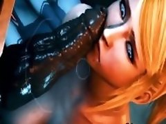 Busty 3D Monster Animated Video Cum