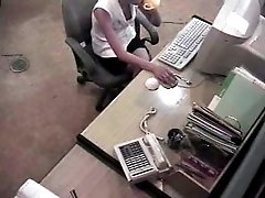 I caught my naughty secretary diddling her muff at the work place