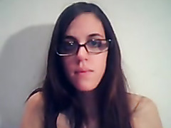 large breasts nerd on webcam